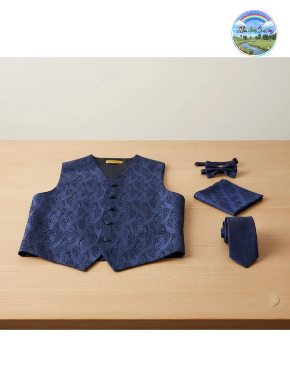 Men's 4pc Paisley Formal Suit Vest Set Waistcoat Tuxedo Dress